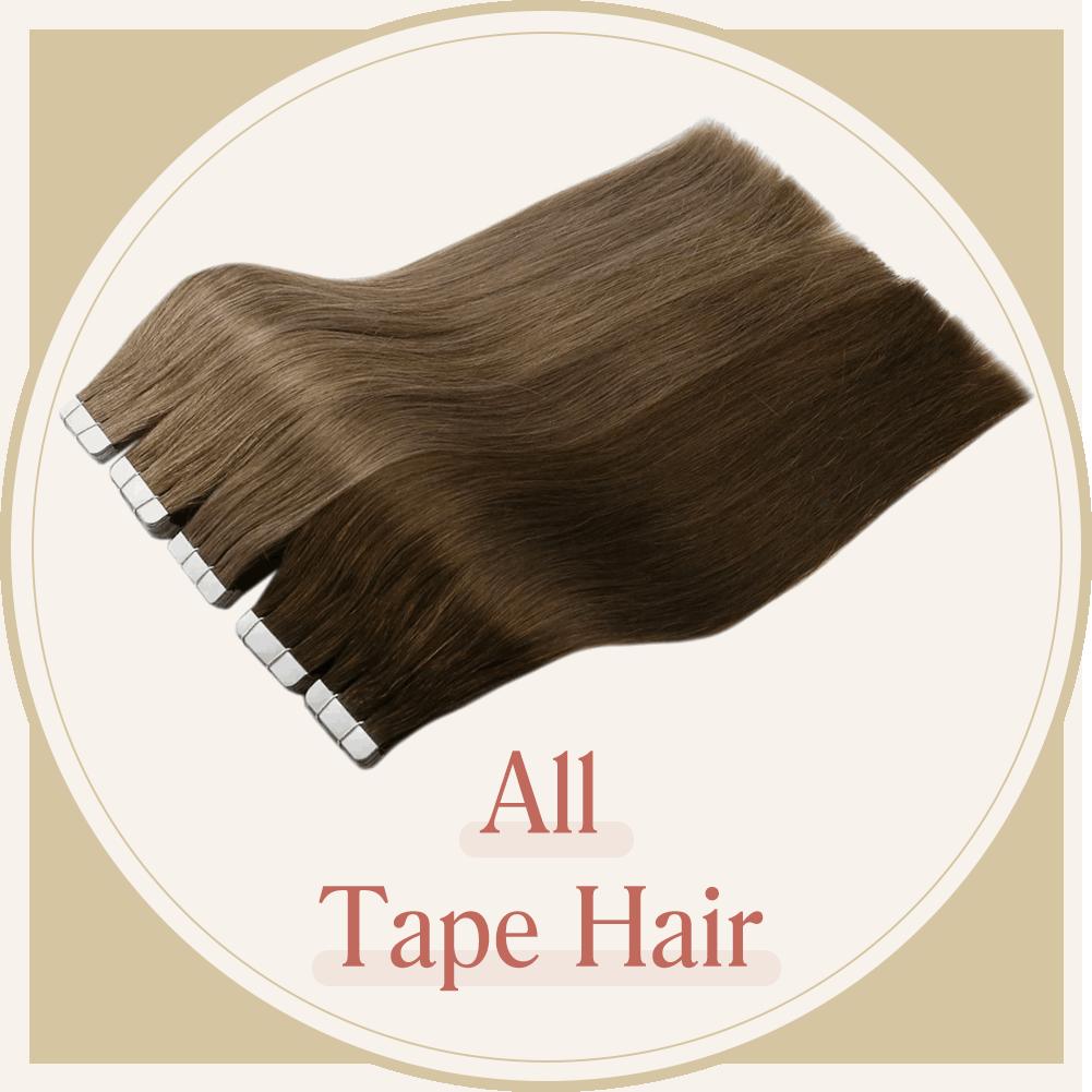 Remy Human Hair Tape in Hair Extension | Full Shine® 100% Remy Tape In