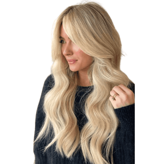 Fullshine Hair Topper tailored for women with thin hair, utilizing a mono base for a realistic scalp appearance and added confidence.