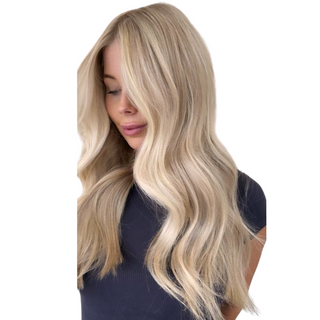 Enhance your hairstyle with our Fill-In Clip-in hair extensions, a premium 7-piece clip-in set designed to address thinning hair and add natural-looking volume. Ideal for covering sparse areas and boosting fullness around your face, these extensions are crafted from 100% Virgin human hair, ensuring a soft, luxurious texture.