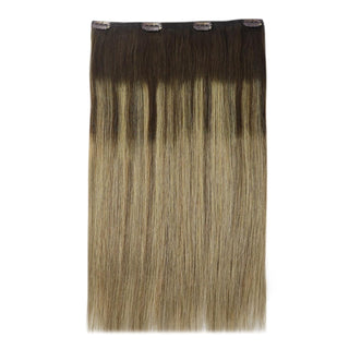 Full Shine Clip in Extensions 100% Remy Human Hair 7 Pieces Balayage (#2/8/27)-Clip In Extensions-Full Shine