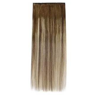 Full Shine Clip in Extensions 100% Remy Human Hair 7 Pieces Balayage Highlights (#4/27/60/8)-Clip In Extensions-Full Shine