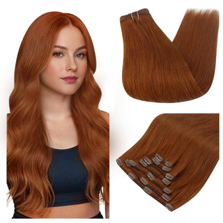 clip in hair extensions platinum blonde remy extensions clip bundles in human hair human hair bundles clip in blonde hair blonde clip in hair extensions clip in extensions real clip hair extensions real clip hair extensions clip in hair extensions  Auburn Red