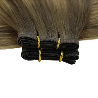 virgin hair bundles for sew in beaded weft hair extensions