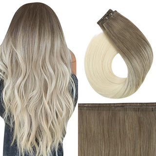 flat silk weft hair