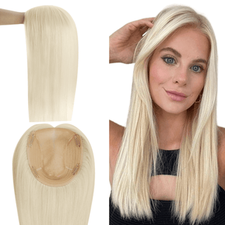 Mono Base Hair Topper with a large 6x7 inch base, ensuring long-lasting wear and a realistic scalp appearance that blends effortlessly with your own hair