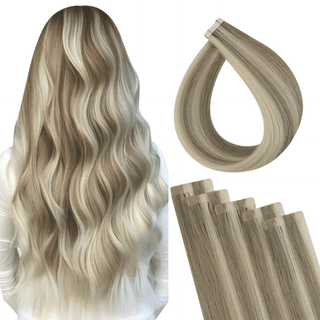 Full Shine High Quality Virgin Hair Injection Tape in Extensions Balayage Highlights-Seamless Injection Tape in extension-Full Shine