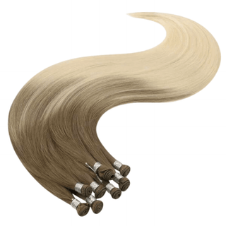 Hand tied extensions Balayage Blonde Full Shine Hand Tied Weft Hair Extensions 100% Virgin Human hair extensions Full Shine Hand Tied Weft Hair Extensions 100% Virgin Human Balayage Blonde human hair h