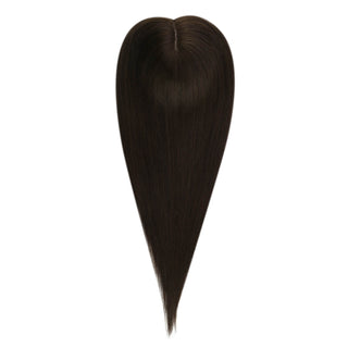 Full Shine Virgin 6*7 Inch For Women Hair Loss Real Human Hair Toppers Darkest Brown（#2）-6*7 Topper-Full Shine