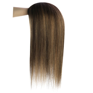 Large Base Hair Topper measuring 6x7 inches, featuring a mono base for durability and longevity, ensuring a secure and comfortable fit over time.