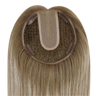 High Quality Virgin Hair Topper with a silk base, offering durability and a natural appearance that lasts, ideal for everyday use.