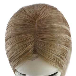 Fullshine Hair Topper tailored for women with thin hair, utilizing a mono base for a realistic scalp appearance and added confidence.