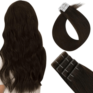 ull Shine High Quality Virgin Hair Injection Tape in Extensions Balayage Highlights (#4/4/27)-Seamless Injection Tape in extension-Full Shine