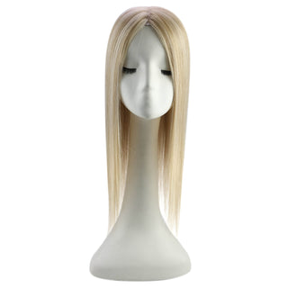 Large Base Hair Topper measuring 6x7 inches, featuring a mono base for durability and longevity, ensuring a secure and comfortable fit over time.