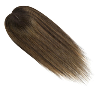 100% Human Hair Extensions combined with a large base 6x7 inch topper, providing full coverage and a flawless blend for a stunning hairstyle.