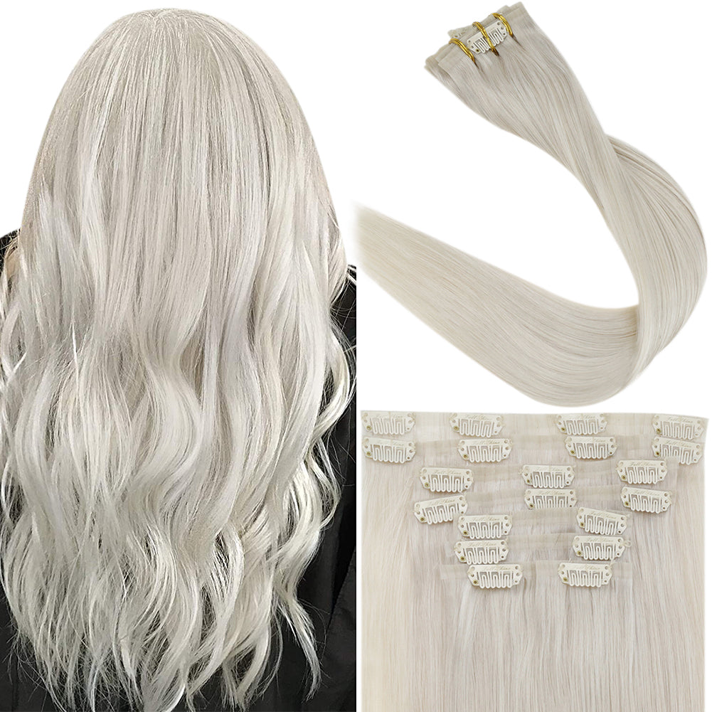 Full Shine Seamless Clip in Extensions 100% Remy Human Hair