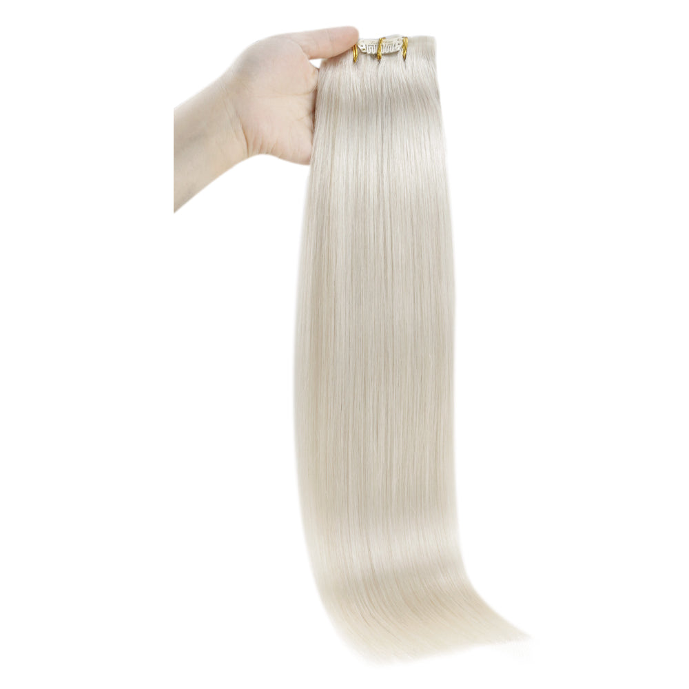 CLEARANCE 100% Human Hair Seamless Clip in Remy Hair Extensions Full Head  1870g